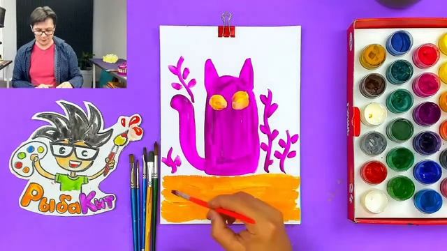 Рисуем МУЛЬТИКИ - РыбаКит папа рисует смотреть онлайн