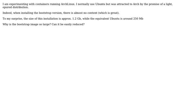 Unix & Linux: Why is the base (bootstrap) image so large? смотреть онлайн