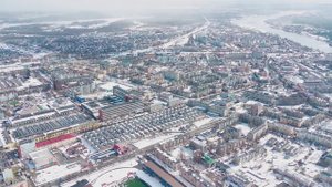 Город Псков и Октябрьский проспект. 2022г. 4к