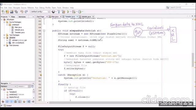 Simpan/Buka File XML di Pemrograman Java dengan XStream - MVC (Part 1: Kode Program) смотреть онлайн