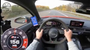 AUDI RS4 РАЗГОН И МАКСИМАЛЬНАЯ СКОРОСТЬ