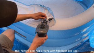 Intex Family Lounge Pool Wet Set Collection | Pool Cover | Intex Electric Air Pump Unboxing & Setup