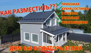 Оптимальная планировка дома 6х6. Проект #Приозерск. 
#КДС47 #KDS47