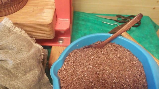 Льняное масло. Отжим. Часть 1.