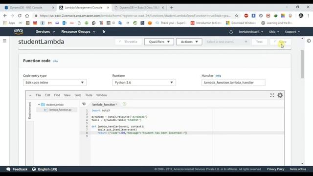 AWS API Gateway + AWS Lambda + Python + AWS DynamoDB смотреть онлайн