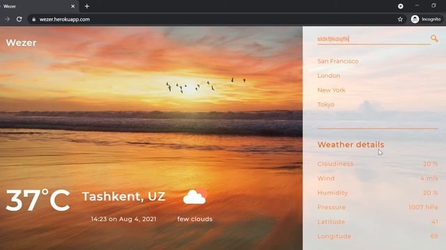 Wezer webapp using express.js