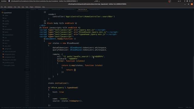 Symfony 4: Auto complete with Typeahead & Bloodhound (Requested)