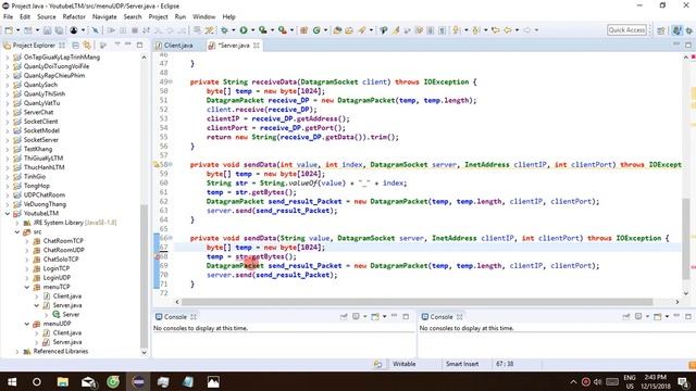 Lập Trình Mạng Java - Menu UDP Bài 4 Số nguyên tố, chính phương, hoàn hảo, sắp xếp, ước, bội,... смотреть онлайн