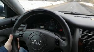 Раздвоенный кастомный выхлоп на Audi A8 D2.