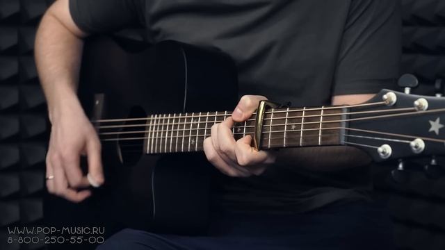 BATON ROUGE X1S DCE dark hole - Черная электроакустическая гитара