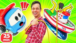 Грузовичок Лева чинит лодку и строит маяк! ⛵️ Мультики для малышей про машинки