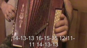 Тонкая рябина, с нотами в цифрах. Играй гармонь.