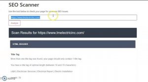 L & M Electric SEO Performance Scan ($300 Value)