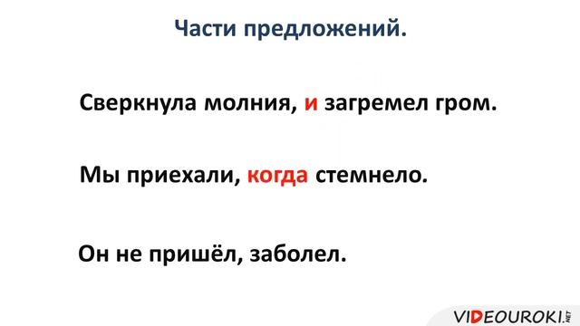 Союз как часть речи