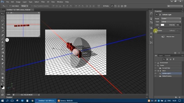 как cделать 3д объекты в фотошоп смотреть онлайн
