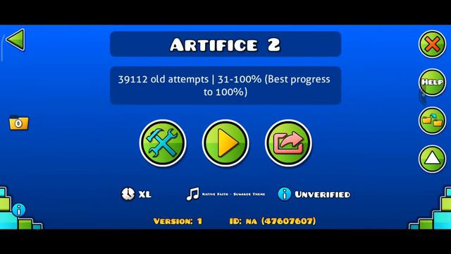 Стрим по Geometry Dash - Стримим вместе с вами и проходим его :D | Artifice 96% [GO=64%] (REQ=10₽)