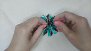 DIY How to make easy kanzashi flower hair tie | New Petal Kanzashi