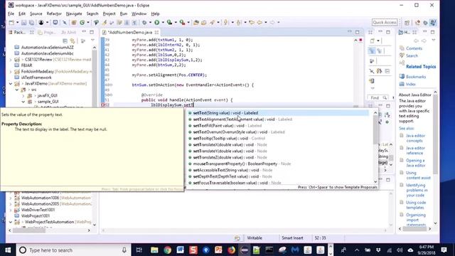 A GUI Program with JavaFX to Add Two Numbers смотреть онлайн