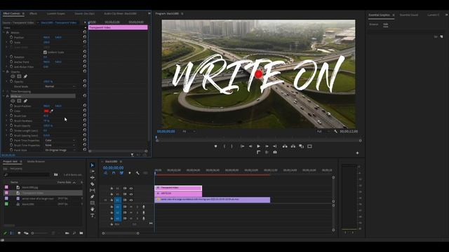 Handwriting WRITE ON Effect Tutorial In Premiere Pro