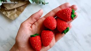 Амигуруми: схема Клубничка. Игрушки вязаные крючком - Free crochet patterns.
