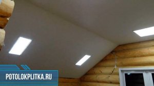 Установка натяжных потолков на мансарде деревянного дома