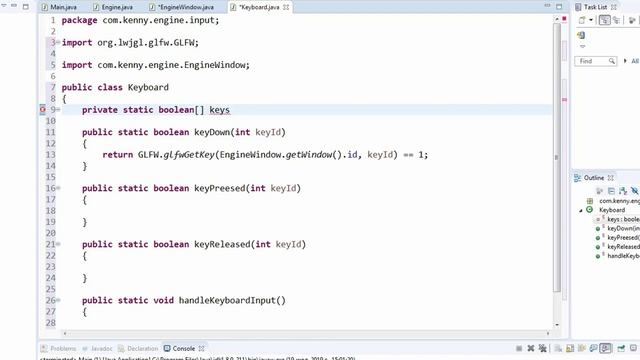 OpenGL 3D Game #2 - Ввод с Клавиатуры