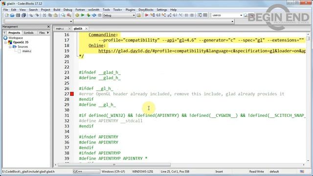 OpenGL - Урок 35 - Подключение библиотеки GLAD. Как скачать и добавить в проект.