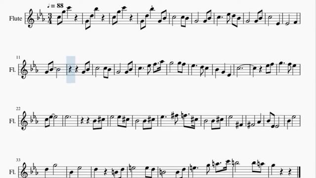 Flute Sheet Music: How to play Fairytale (Shrek) by Harry Gregson Williams смотреть онлайн