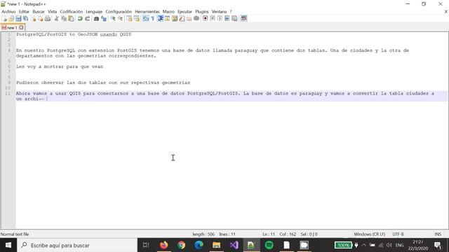PostgreSQL/PostGIS to GeoJSON usando QGIS смотреть онлайн