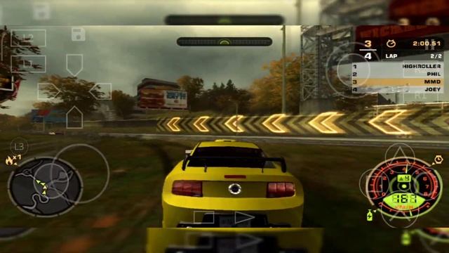 Need for speed most wanted AetherSX2 ps2 emulator, mustang GT gameplay + my settings смотреть онлайн