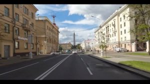 Минск 4K - Поездка по малым улицам центра столицы Беларуси.