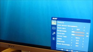 Acer H277HU 27" Monitor | Complete Menu Options OSD