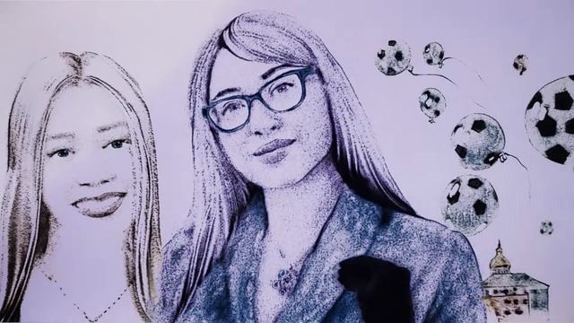 Рисую портрет Песком / Песочная анимация / Sand Art смотреть онлайн