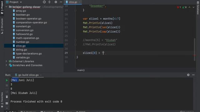 Belajar Go-Lang - 14 Tipe Data Slice смотреть онлайн