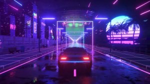 Car Drive in Neon City Background 4K Vj Loop Video | No Copyright Motion Background Vj Loop Video