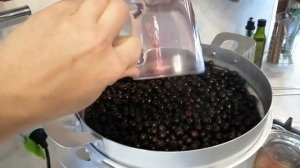 Варим сок из черноплодки в соковарке Калитва.