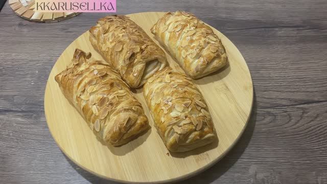 Слойка с грушей!  Очень вкусно и быстро