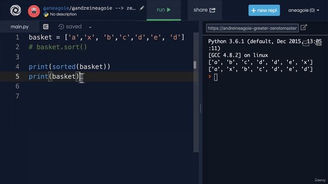New Complete Python Course 2023 - List Methods 3 in Python 2023