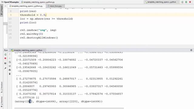 28. Template matching using OpenCV Python