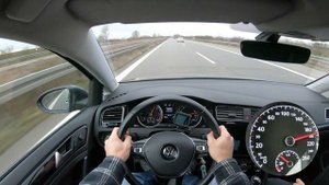 VW GOLF 7 1.6 TDI 115HP TOP SPEED MAX ACCELERATION ON GERMAN AUTOBAHN