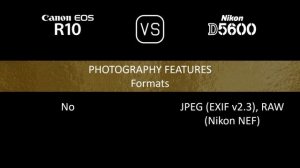 Canon EOS R10 vs. Nikon D5600: A Comparison of Specifications