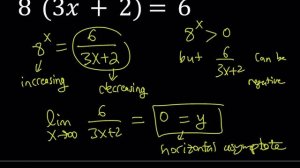 Solving 8^x(3x+2)=6