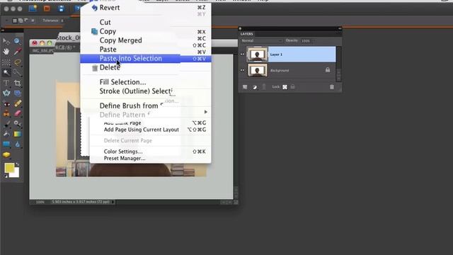 Photoshop Elements Tutorials- Paste Into Selection смотреть онлайн