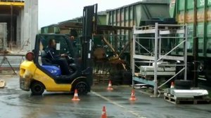 Первый выезд на погрузчике