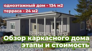 Построен одноэтажный каркасный дом под ключ. Обзор строительства каркасного дома ПМЖ и этапы.