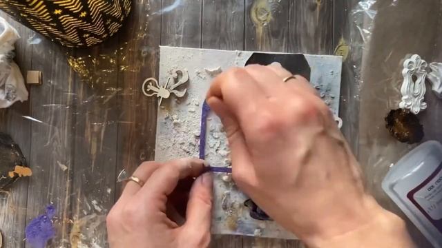 Мастеркласс. Очень просто! Холст микс медиа