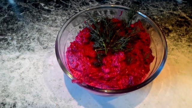 Быстрый салат-закуска Свекла с чесноком смотреть онлайн