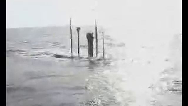 подлодка за кормой
