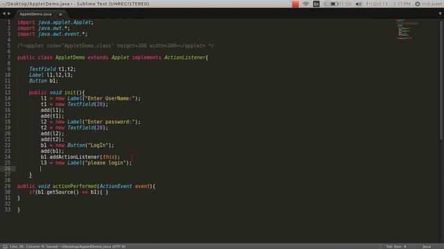 28. AWT: LOGIN FORM How to make Login form in Applet | Java | Tech gram смотреть онлайн