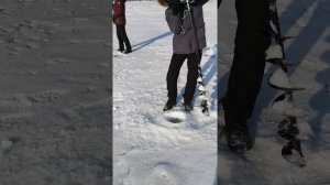 Ледобур ЕРШ на 110Вт лед бурит подросток.